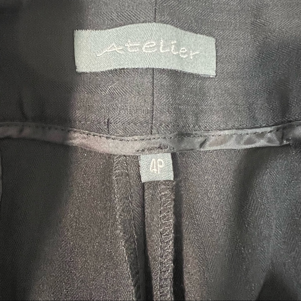 ATELIER Luxe Stretch Black Dress Pants Size 4P - Picture 7 of 7